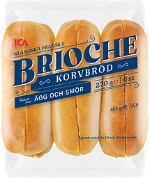 Brioche Korvbröd 6-p 270g ICA