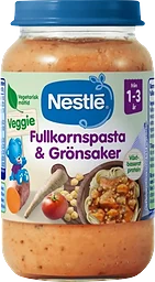 Barnmat Fullkornspasta & grönsaker 1år 220g  Nestle