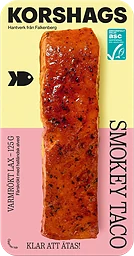 Laxfilé Färsk Varmrökt Smokey Taco 125g Korshags