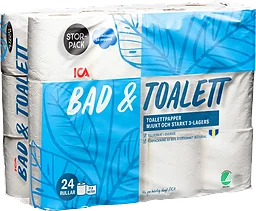 Bad & Toalett Toalettpapper 24-p Miljömärkt ICA