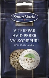Kryddor Vitpeppar Hel påse 24g Santa Maria