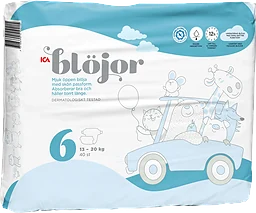 Öppna blöjor Strl 6 13-20kg 40-p Miljömärkt ICA