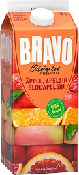 Juice Äpple Apelsin Blodapelsin 2l Bravo