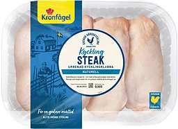 Kycklingsteak Färsk Urbenad Kycklingklubba ca 900g Kronfågel