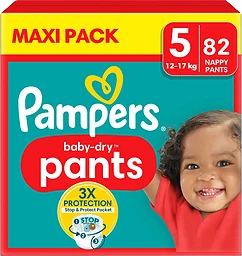 Byxblöjor Baby Dry Pants Strl 5 12-17kg 82-p Pampers