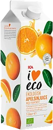Apelsinjuice Nypressad med fruktkött Ekologisk 1l ICA I love eco