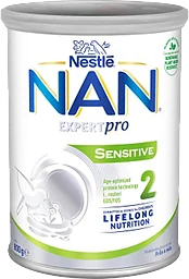 Bröstmjölksersättning NAN 2 Sensitive Från 6mån 800g Nestle