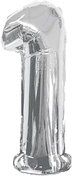 Folieballong Silver 1 100cm