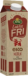 Mjölkdryck Ekologisk Laktosfri 3% 1l Arla Ko®
