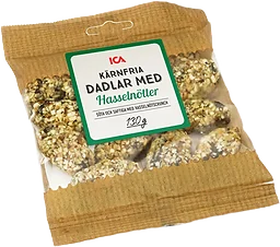 Dadlar Hasselnötter Kärnfria 130g ICA