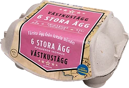 Ägg Västkusten Frigående 6-p Stärnägg