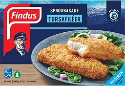Torskfilé sprödbakad Fryst 4-p 360g Findus
