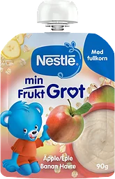 Barnmat Min Frukt gröt äpple, banan & havre 6m 90g Nestle
