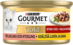 Lax & Kyckling Gourmet Gold Kattmat i Sås
