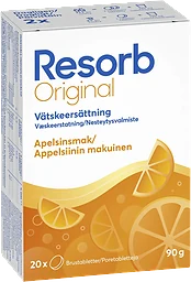 Vätskeersättning Apelsinsmak Brustablett 90g 20-p Resorb