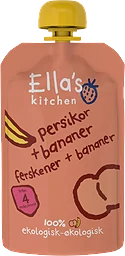Persika & bananpuré 4m Ekologisk 120g Ellas Kitchen