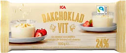 Vit bakchoklad 100g ICA