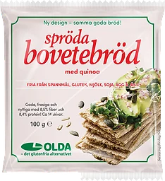 Bovetebröd Spröda med Quinoa Glutenfri 100g Olda