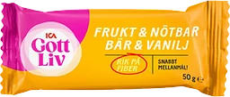 Bar Frukt & Nöt Bär & Vanilj 50g ICA Gott Liv