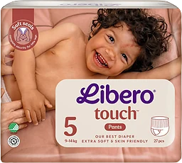 Byxblöjor Touch Strl 5 9-14kg 27-p Libero