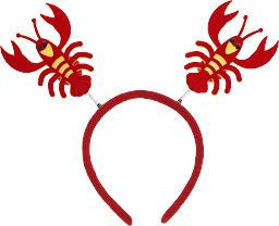 Diadem med orangea kräftor Festive