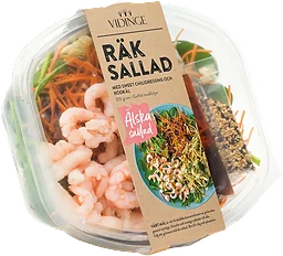 Räksallad Sweet Chilidressing och Rödkål 370g Vidinge