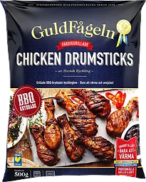 Chicken drumsticks BBQ Fryst 500g Guldfågeln