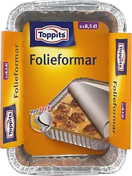 Folieformar med lock 8,5dl 6-p Toppits