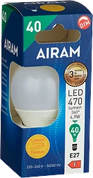 Led Klotlampa 480lm E27 40w Dim Varmvit