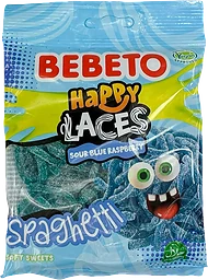Godispåse Spaghetti Blue Raspberry 70g bebeto