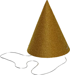 Minihatt Guld 4-p