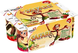 Vaniljyoghurt Safari Jordgubb hallon & päron 6-p Yoplait