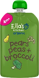 Päron, ärtor & broccolipuré Eko 4m 120g Ellas Kitchen