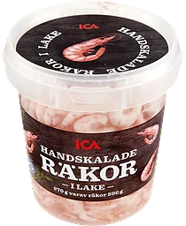 Räkor handskalade i lake 500g ICA