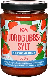 Jordgubbssylt utan tillsatt socker 360g ICA