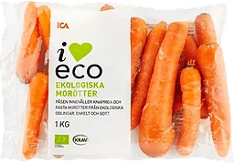 Morötter 1 kg Klass 1 ICA I love eco