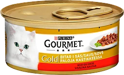 Oxkött Gourmet Gold Kattmat i Sås