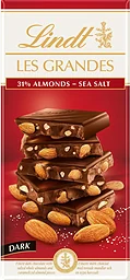 Chokladkaka Les Grandes Mandel Havssalt Mörk 150g Lindt