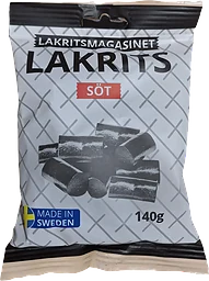 Lakrits Söt 140g Lakritsmagasinet