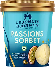 Glass Passionssorbet 0,5l Lejonet & Björnen