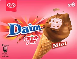 Glass  Mini Daim strawberry 6-p GB Glace