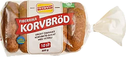 Korvbröd Fiberrika 10-p 300g Korvbrödsbagarn
