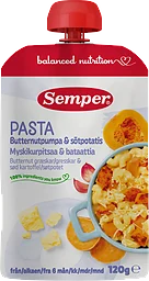 Klämmis Pasta Sötp Pumpa Från 6 Månader