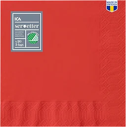 Servett 24cm Röd 20-p ICA