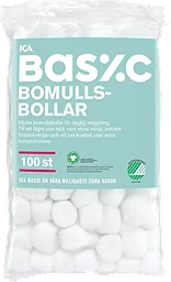 Bomullsbollar 100-p ICA Basic