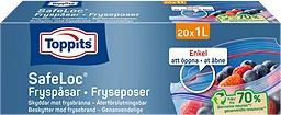 Fryspåsar med dubbelförslutning 1l 20st Toppits