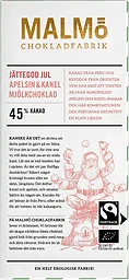 Choklad Jättegod Jul Apelsin & Kanel 45% 80g Malmö Chokladfabrik