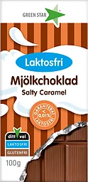Mjölkchoklad Salty Caramel Laktosfri 100g Greenstar