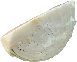 Vitkål delad