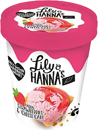 Glass Happy strawberry Ekologisk 500ml Lily & Hanna's Rawfood Ice Dream